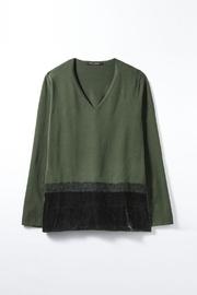  V-neck Green Top