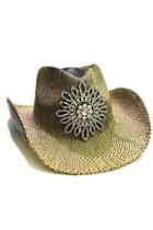  Rhinestone Flower Cowgirl-hat
