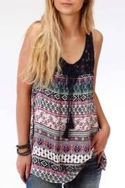  Lace Crepe Tank
