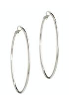  Silver Continuous Hoop Earrings