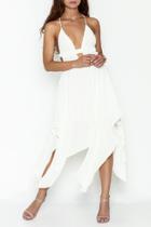  White Strappy Maxi Dress