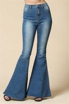  Mid -rise Bell Bottom Jeans