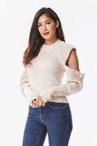  Cut-out Shoulder Sweater