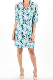  Print Collar Dress