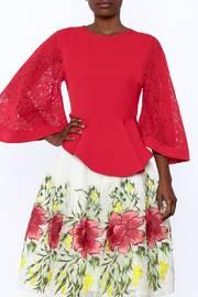  Lace-sleeved Top