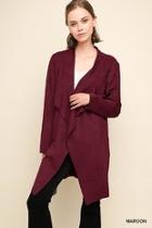  Maroon Suede Duster