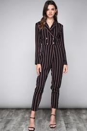  Striped Blazer Jumpsuit