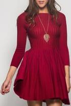  Red Sweater Dress