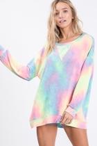  Tie Dye French Terry Pull Over Shirt