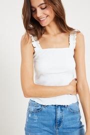 Ruffle Tank Ivory