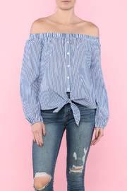  Stripe Button-down Top