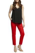  V-neck Mesh Trim Tank