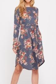  Drawstring Floral Dress