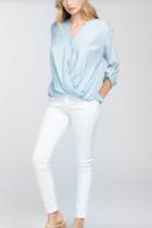  Button Chambray Top