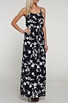  Flower Print Maxi Dress