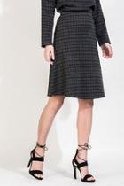  Check A-line Skirt