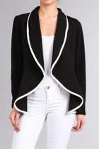  Black Textured Blazer