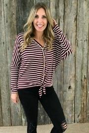  Burgundy Striped Buttondown