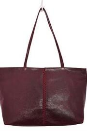  Braid-front Leather Tote