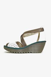  White Wedge Sandal