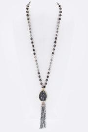  Stone & Tassel Necklace