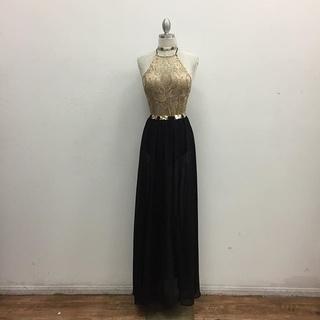  Gold & Black Dress