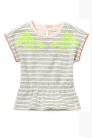  Striped Short Sleeved Top