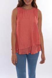  Coral Sleeveless Blouse