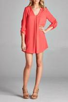  Pleated Front Dress