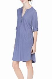  Tab Sleeve Henley Dress
