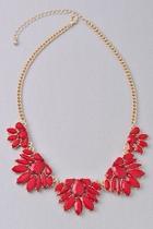  Red Floral Necklace