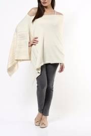  Beige Pointelle Poncho
