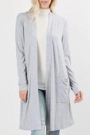  Grey Slouchy-pocket Cardigan