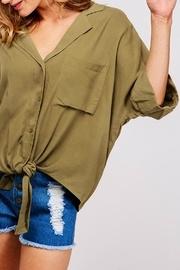 Front-tie Woven Top