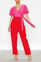  Pink & Red Jumpsuit