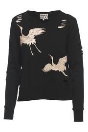  Embroidered Crane Sweatshirt