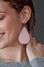 Blush Leather Earrings