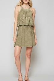 Washout Embroidered Dress