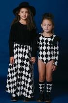  Black And White Checkered Skirt