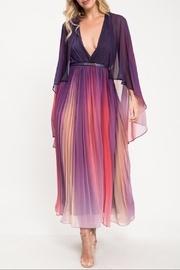  Multi-colored Pleated Dress