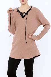  Lace-up Tunic Top