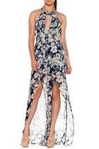  High-slit Floral Jumpsuit