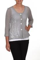  Grey Mesh Cardigan