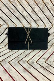 Suede Crossbody W Crystal Bow