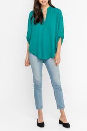  Deep Open V-neck Top