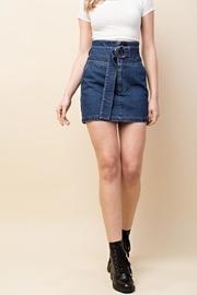 Belted Denim Skirt