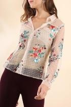  Lace Embroidered Blouse