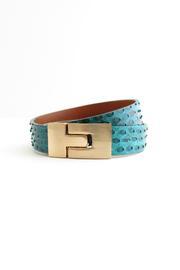  Teal Leather Bracelet