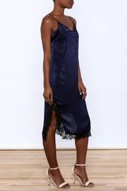  Satin Dress With Lace Trim