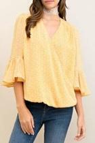  Yellow Pattern Top